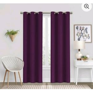 Mainstays Purple Black Curtains